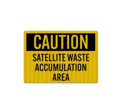 Satellite Waste Accumulation Decal (EGR Reflective)