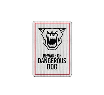 Beware of Dangerous Dog Decal (EGR Reflective)