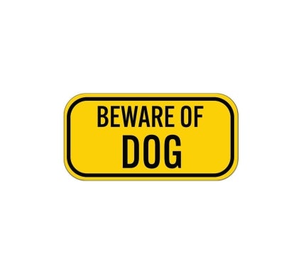 Beware Of Dog Aluminum Sign (Non Reflective)