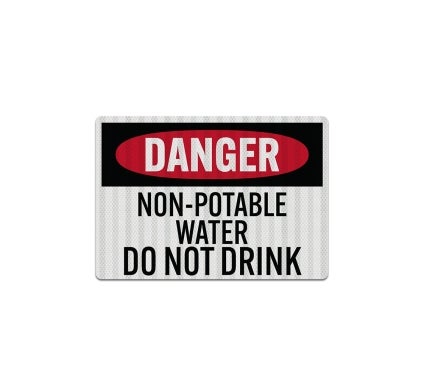 Non Potable Water Do Not Drink Decal (EGR Reflective)