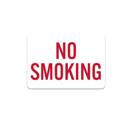No Smoking Aluminum Sign (Non Reflective)