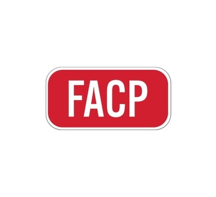 Fire Alarm Control Panel FACP Aluminum Sign (Non Reflective)