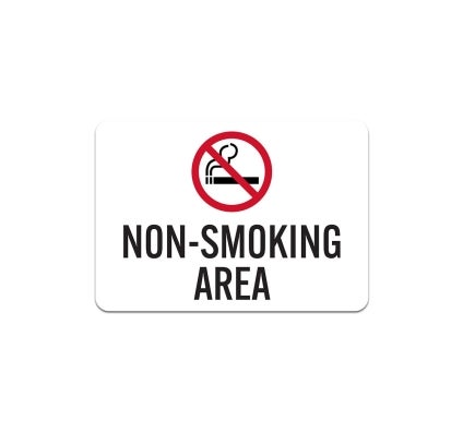 Non Smoking Area Plastic Sign