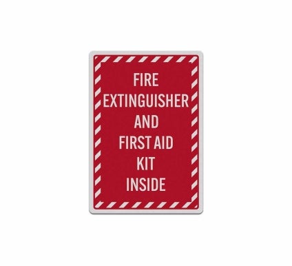 Fire Extinguisher & First Aid Decal (Reflective)