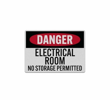 Electrical Room No Storage Decal (Reflective)