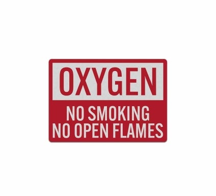 Oxygen No Smoking Decal (Reflective)