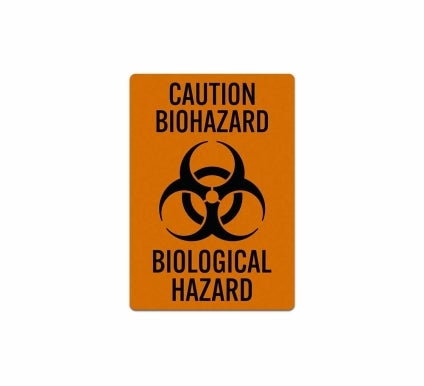 Caution Biohazard Decal (Reflective)
