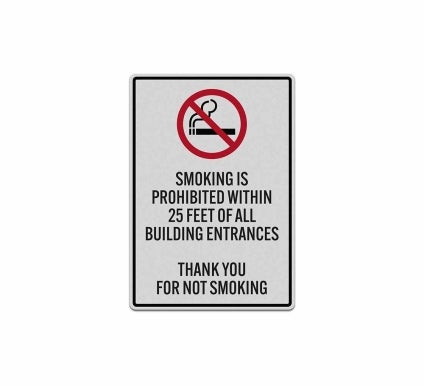 Washington No Smoking Decal (Reflective)