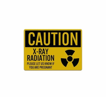 Caution X Ray Radiation Decal (Reflective)