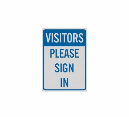Visitors Must Register Please Sign In Decal (Reflective)