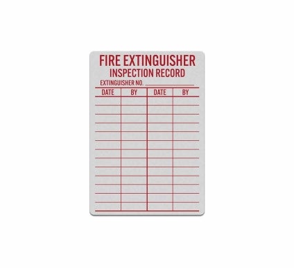 Fire Extinguisher Inspection Decal (Reflective)
