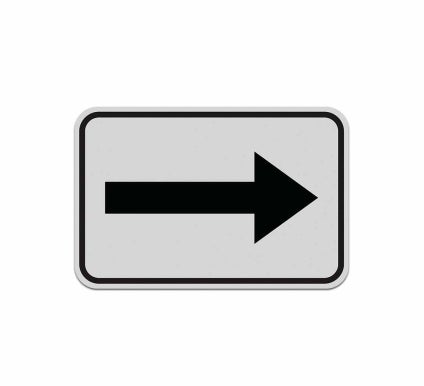 Parking Lot Arrow Aluminum Sign (Reflective)