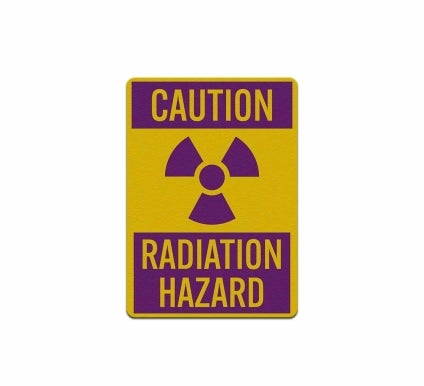 Radiation Hazard Aluminum Sign (Reflective)