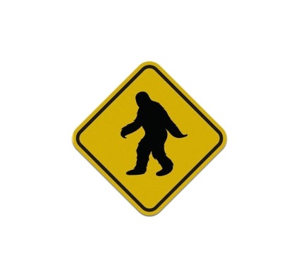 Crossing Sasquatch Aluminum Sign (Reflective)