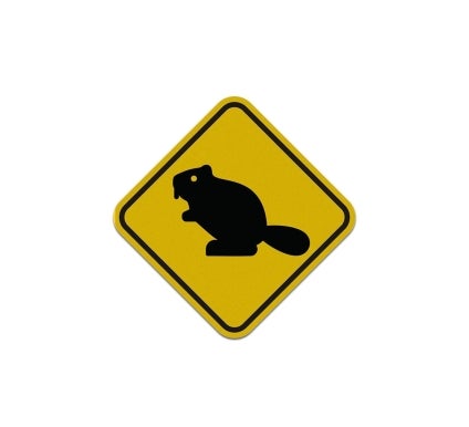 Crossing Beaver Crossing Aluminum Sign (Reflective)