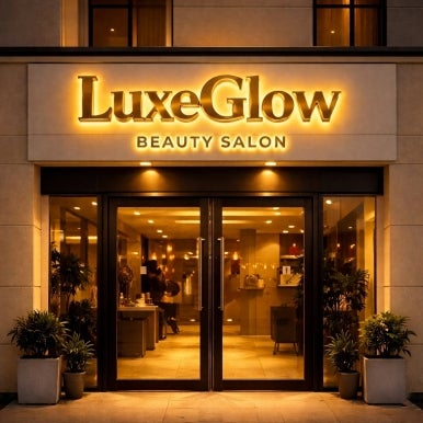 Halo Lit Brass Letters
