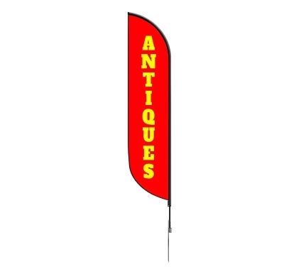 Pre-Printed Antiques Feather Flag