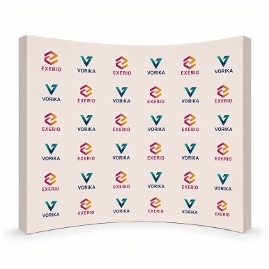 Step & Repeat Curved Pop up Displays