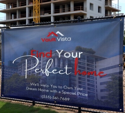 Vinyl Mesh Fence Banners