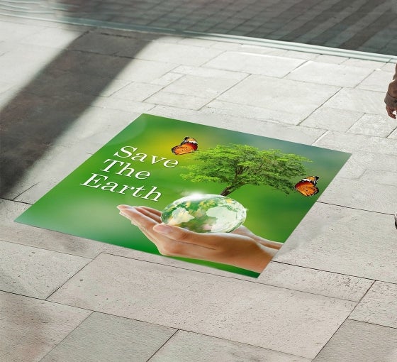 Floor Decals / Signs (Clear With Frosted)