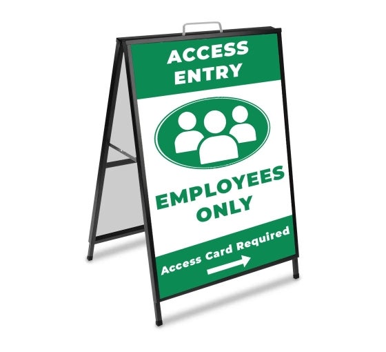Employee Only Metal A Frames