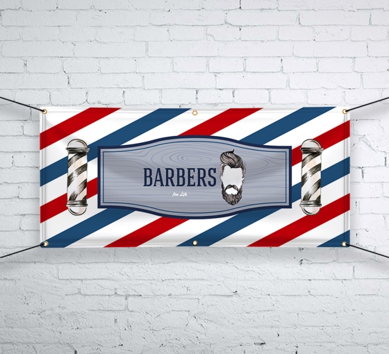 Barbers PVC Banner Sign Heavy Duty For Indoor And Outdoor Shop Business Advert 