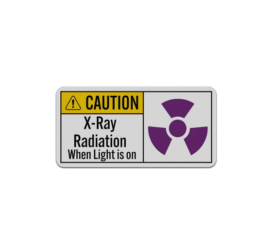 X Ray Radiation When Light Is On Aluminum Sign (Reflective)