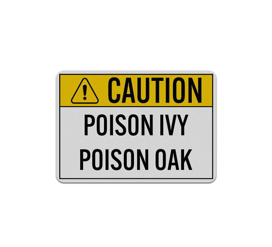 ANSI Ivy Poison Oak Aluminum Sign (Reflective)