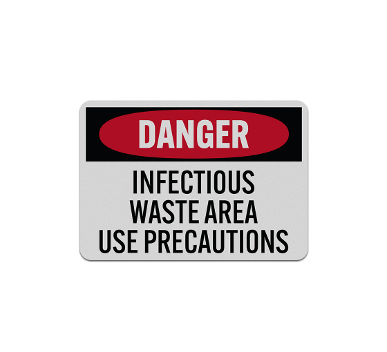 OSHA Infectious Waste Aluminum Sign (Reflective)