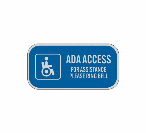 ADA Access For Assistance Aluminum Sign (Reflective)