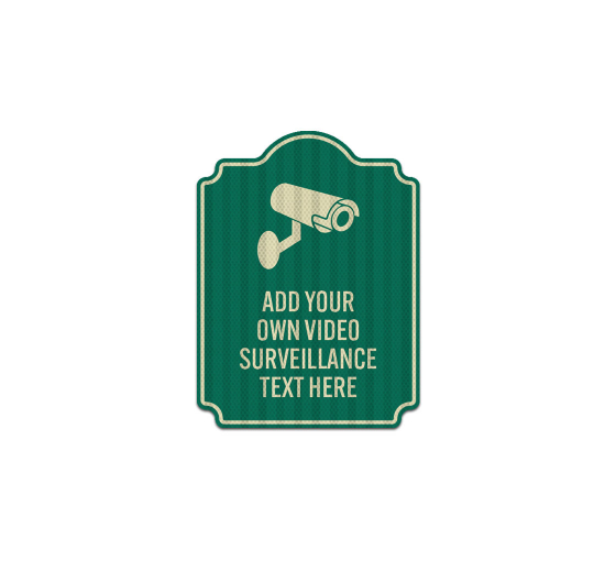 Custom CCTV Video Surveillance Aluminum Sign (HIP Reflective)
