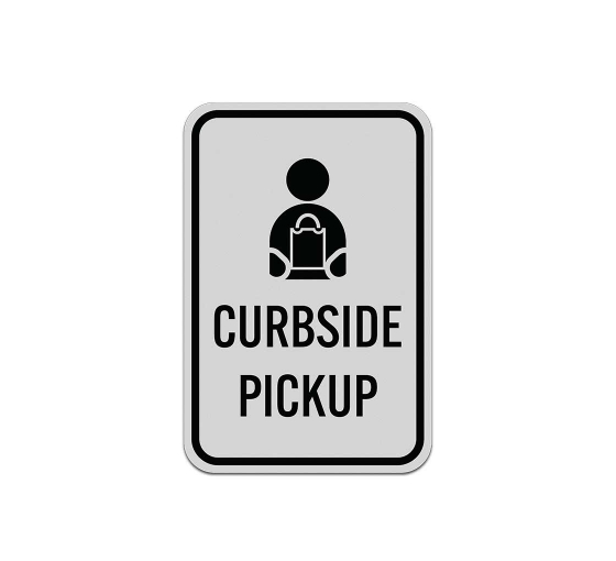 Curbside Pickup Aluminum Sign (Reflective)