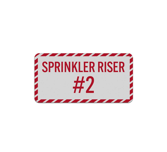 Sprinkler Riser Label Aluminum Sign (Reflective)