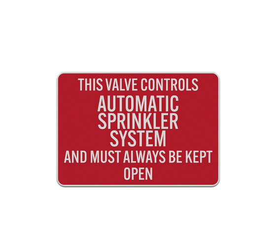 Sprinkler Valve Aluminum Sign (Reflective)