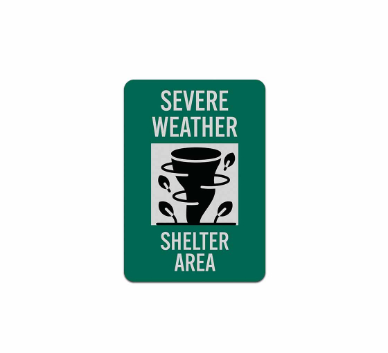 Severe Weather Shelter Area Aluminum Sign (Reflective)