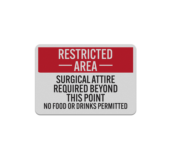 No Food Or Drinks Permitted Aluminum Sign (Reflective)
