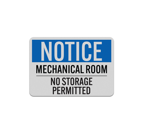 OSHA Mechanical Room Aluminum Sign (Reflective)