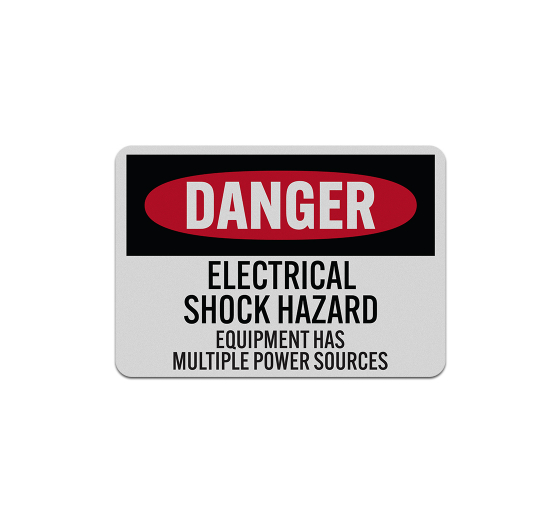 OSHA Electrical Shock Hazard Equipment Aluminum Sign (Reflective)