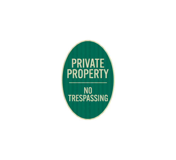 No Trespassing Private Property Aluminum Sign (EGR Reflective)