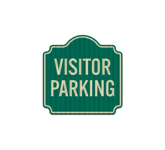 Visitor Parking Aluminum Sign (HIP Reflective)