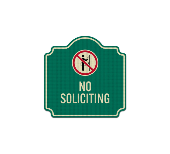 No Soliciting Aluminum Sign (EGR Reflective)