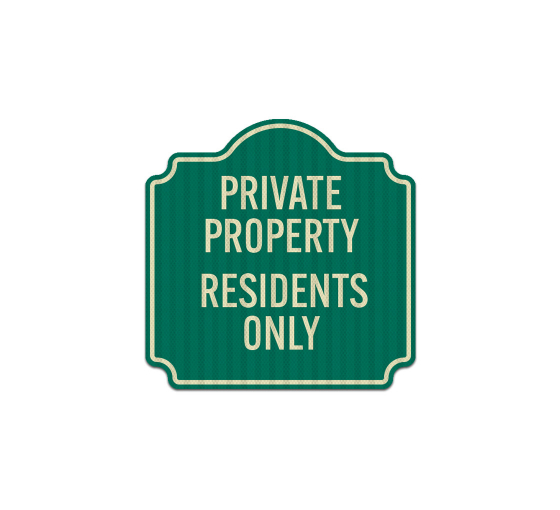 Residents Only Aluminum Sign (EGR Reflective)