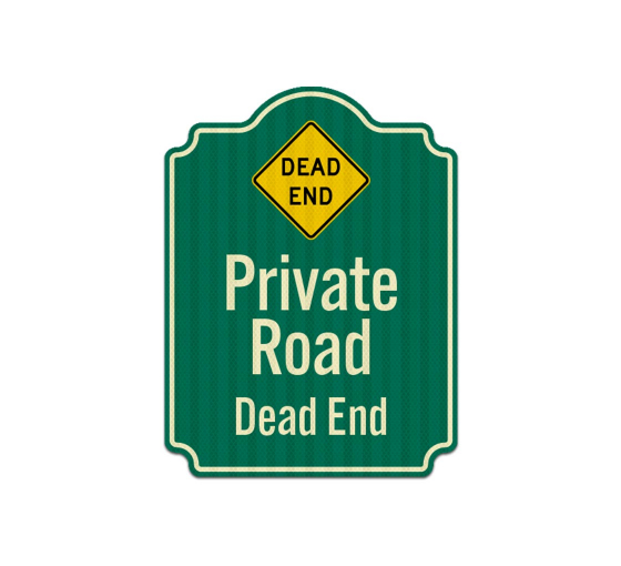 Private Road Dome Shaped Aluminum Sign (EGR Reflective)