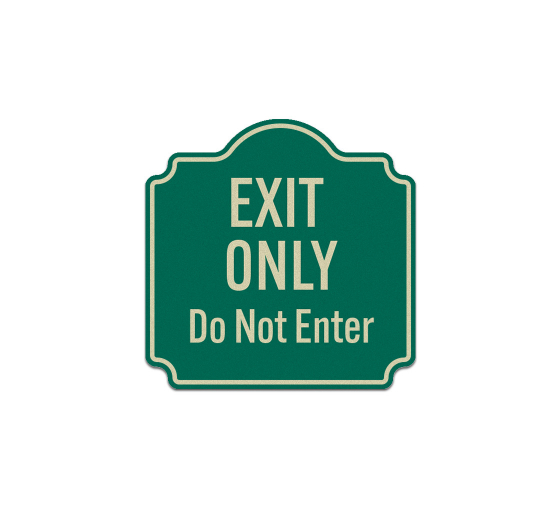 Do Not Enter Exit Only Aluminum Sign (Reflective)