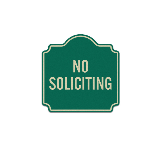 No Soliciting Allowed Aluminum Sign (Reflective)