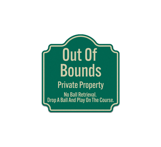 Out Of Bounds Private Property Aluminum Sign (Reflective)