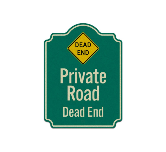 Private Road Dome Shaped Aluminum Sign (Reflective)