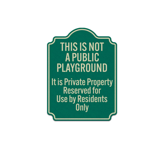Private Playground Aluminum Sign (Reflective)