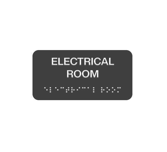 Electrical Room Braille Sign