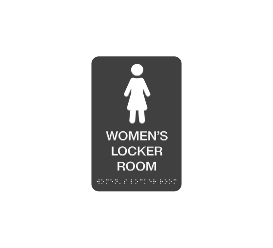Women's Locker Room Braille Sign